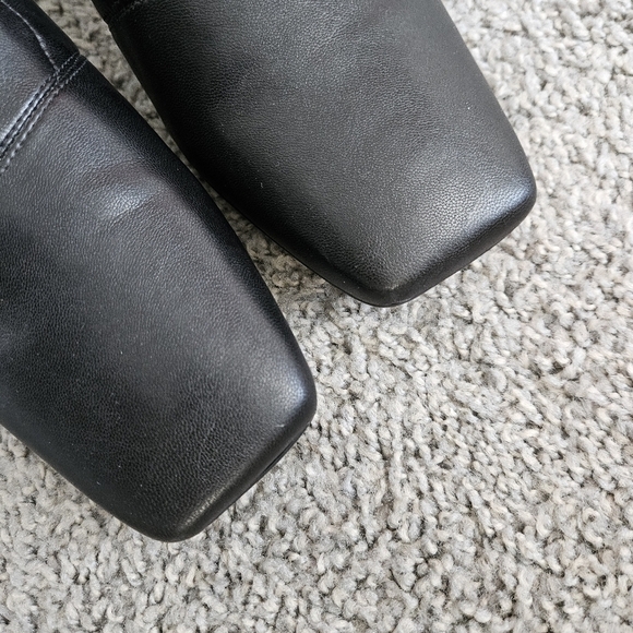 Franco Sarto Harmond Black Chubky heel square toe Bootie 10M - Picture 2 of 10